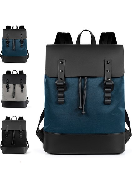 Siyah Su Geçirmez Iş Dizüstü Sırt Çantası Moda Oxford Okul Çantası Seyahat Sırt Çantası (Yurt Dışından) indirimleri