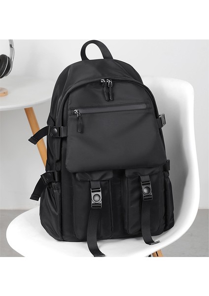 Gri Erkek Çok Cepli Aşınmaya Dayanıklı Sırt Çantası Tüm Rahat Moda Günlük Iş Sırt Çantası Büyük Kapasiteli Yeni Öğrenci Çantası (Yurt Dışından) fiyatları