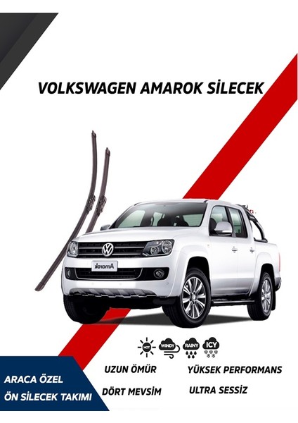 Amarok 2013-2021 Uyumlu Model Aralığı Muz Silecek Seti Sürücü Taraf 600MM Yolcu Taraf 600MM