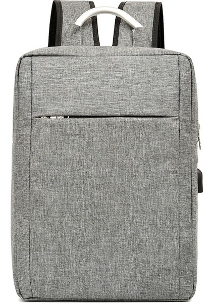 Açık Gri Moda Çok Fonksiyonlu Okul Çantaları Erkek USB Şarj Naylon Rahat Iş Erkek Dizüstü Sırt Çantası 2023 (Yurt Dışından)