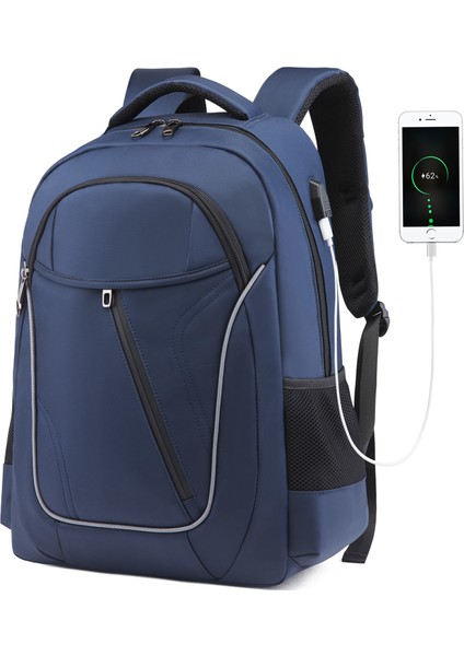 3 Moda Iş Seyahat Çok Fonksiyonlu 17 Inç Laptop Çantası Su Geçirmez Erkek Dizüstü Sırt Çantası Erkek Mochila (Yurt Dışından) modelleri