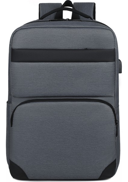 Gri 2023 Yeni High-End Moda Iş Sırt Çantası Çok Fonksiyonlu Büyük Kapasiteli Su Geçirmez Malzeme Sırt Çantası Laptop Sırt Çantası USB ile (Yurt Dışından)