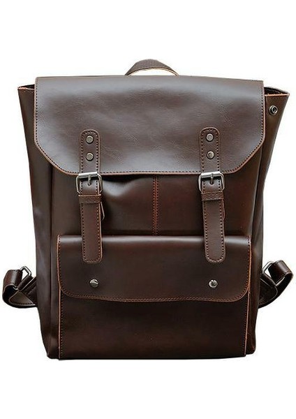 M685-COFFEE Marrant Vintage Dizüstü Deri Sırt Çantaları Okul Çantaları Genç Öğrenciler Çantaları Erkekler Için Sırt Çantası Deri Sırt Çantası Erkekler (Yurt Dışından) fiyatları