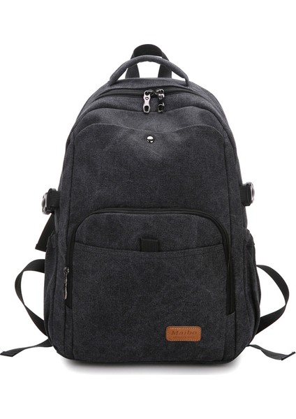 2 Üniversite Öğrencisi Moda Siyah Spor Salonu Seyahat Sırt Çantası Çanta Rahat Erkekler (Yurt Dışından)
