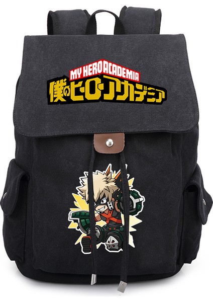 048-2 Yeni My Hero Academia Bakugou Katsuki Midoriya Izuku Karikatür Çevresel Erkek ve Kadın Sırt Çantası Öğrenci Okul Çantası (Yurt Dışından)