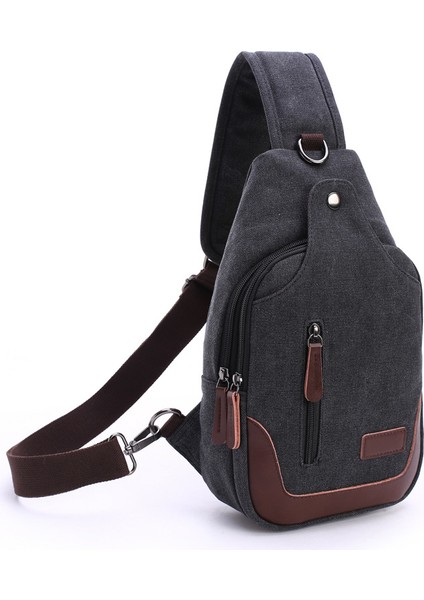 Siyah Yüksek Kaliteli Büyük Kapasiteli Aşınmaya Dayanıklı Darbeye Dayanıklı Mumlu Kanvas Sırt Çantası Erkekler Açık Hava Etkinlikleri Için (Yurt Dışından)