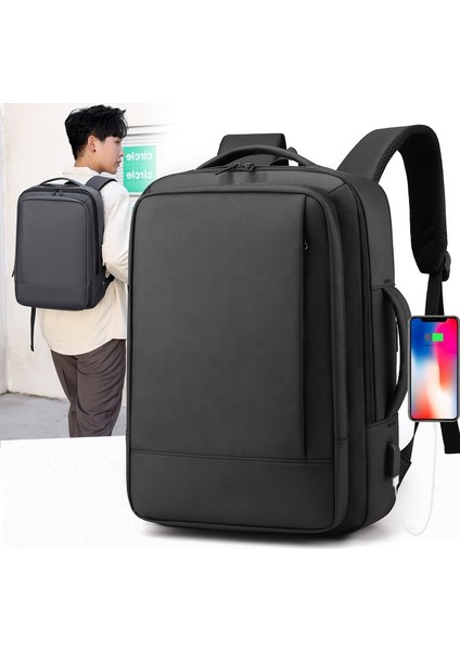 Gri Dizüstü Sırt Çantası 15.6 Inç Ofis Çalışması Erkek Sırt Çantası Iş Çantası Unisex Siyah Çok Fonksiyonlu Seyahat Sırt Çantası (Yurt Dışından) fiyatları