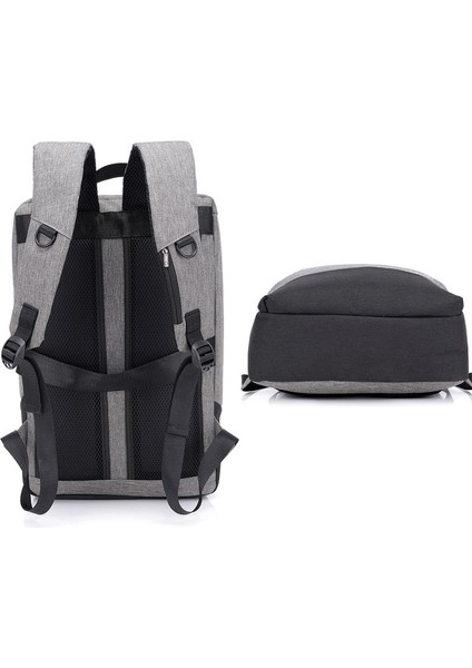 Gri 15.6 Inç Laptop Çantası Iş Su Geçirmez USB Şarj Portu Koku Geçirmez Su Geçirmez Laptop Sırt Çantası Erkekler USB Soyunma ile 20 Inç (Yurt Dışından) modelleri