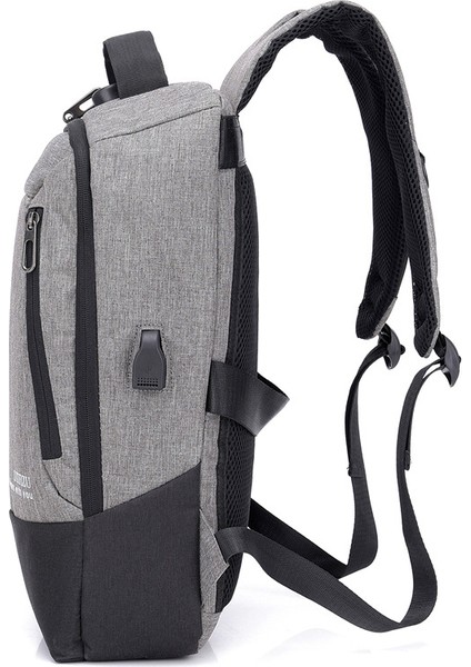 Gri 15.6 Inç Laptop Çantası Iş Su Geçirmez USB Şarj Portu Koku Geçirmez Su Geçirmez Laptop Sırt Çantası Erkekler USB Soyunma ile 20 Inç (Yurt Dışından) fırsatları