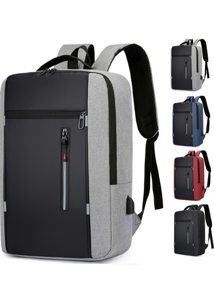 Siyah Fabrika Yeni Tasarım Moda Özel Logo Erkekler Sırt Çantası USB Şarj Telefonu Büyük Kapasiteli Ticari Adam Seyahat Çantası (Yurt Dışından) fırsatları