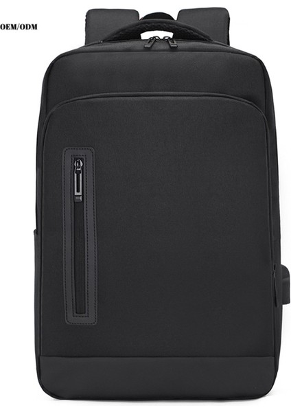 Koyu Mavi Basit Iş Moda Erkek Sırt Çantası Eğlence Seyahat Sırt Çantası Çok Fonksiyonlu USB Hızlı Şarj Arayüzü Büyük Kapasiteli (Yurt Dışından) modelleri