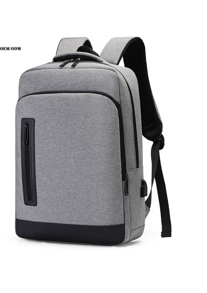 Koyu Mavi Basit Iş Moda Erkek Sırt Çantası Eğlence Seyahat Sırt Çantası Çok Fonksiyonlu USB Hızlı Şarj Arayüzü Büyük Kapasiteli (Yurt Dışından) indirimleri