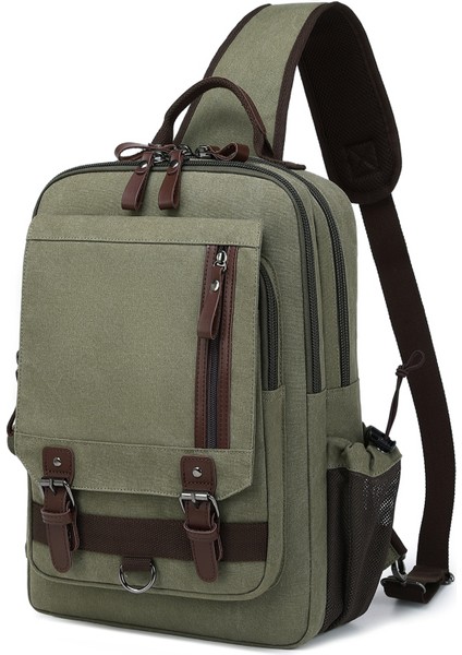 Ordu Yeşil 15.3 Inç Büyük Su Geçirmez Sırt Çantası Anti Hırsızlık Koleji Seyahat Okul Sırt Çantası Iş Adamları Tuval Dizüstü Sırt Çantası (Yurt Dışından)