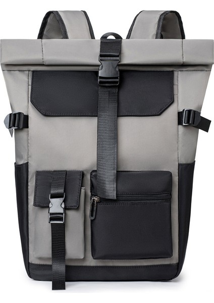 Koyu Gri Çok Fonksiyonlu Sırt Çantası Erkek Büyük Kapasiteli Bilgisayar Okul Çantası Iş Avrupa ve Amerika Birleşik Devletleri Moda Seyahat Çantası (Yurt Dışından)