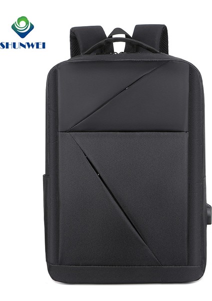 Gri Fabrika Doğrudan Tedarik Özelleştirilmiş Su Geçirmez Kumaş Kadın ve Erkek Laptop Sırt Çantası USB Şarjlı Rahat Sırt Çantası (Yurt Dışından) modelleri