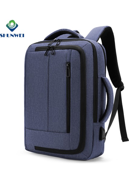 Siyah Fabrika Doğrudan Tedarik Özelleştirilmiş Su Geçirmez Erkek Laptop Sırt Çantası USB Şarj Portu ile Günlük Yaşam Sırt Çantası Iş Laptop Çantası (Yurt Dışından) fırsatları