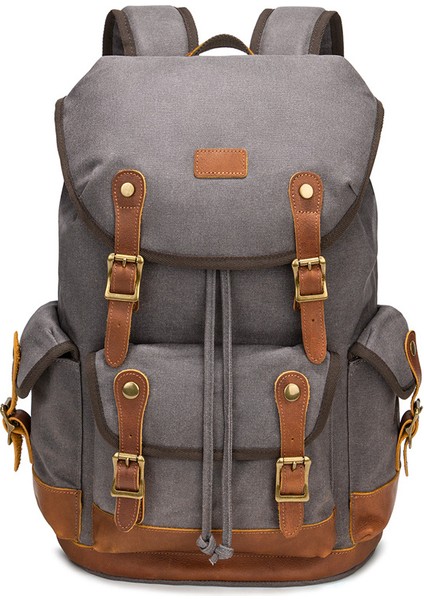 Yeşil Kanvas Sırt Çantası Özel Logo Su Geçirmez Dizüstü Bilgisayar Retro Vintage Sırt Çantası Seyahat Sırt Çantaları Çanta (Yurt Dışından) fiyatları