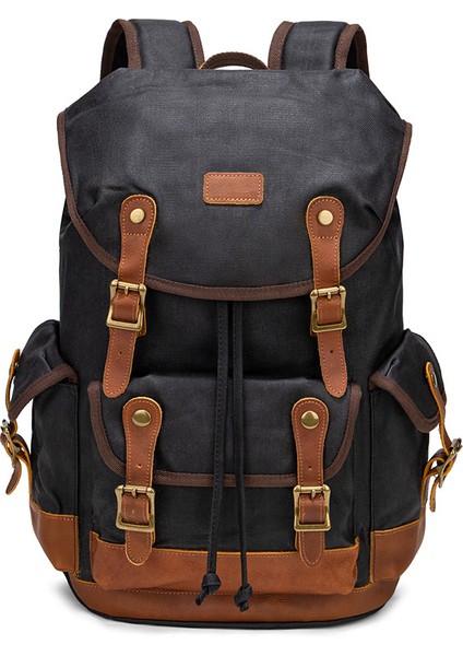 Yeşil Kanvas Sırt Çantası Özel Logo Su Geçirmez Dizüstü Bilgisayar Retro Vintage Sırt Çantası Seyahat Sırt Çantaları Çanta (Yurt Dışından) indirimleri