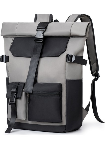 Gri Vintage Promosyon Yüksek Hacimli Öğrenci Seyahat Sırt Çantası Erkekler Için Iş Dizüstü Sırt Çantası (Yurt Dışından) modelleri
