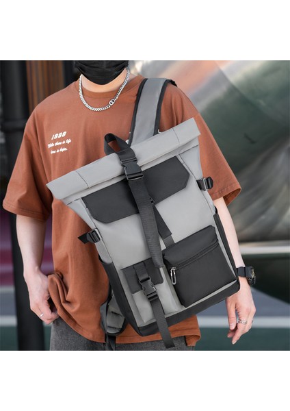 Gri Vintage Promosyon Yüksek Hacimli Öğrenci Seyahat Sırt Çantası Erkekler Için Iş Dizüstü Sırt Çantası (Yurt Dışından) fırsatları