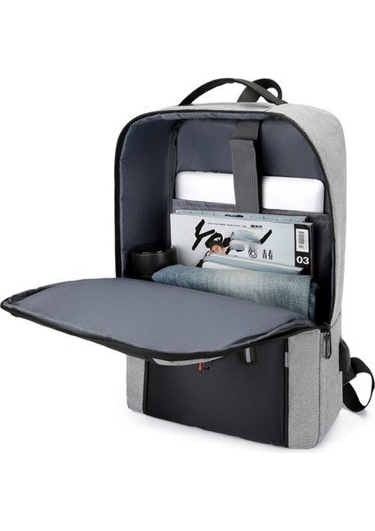 Mavi Fabrika Yeni Tasarım Moda Özel Logo Erkekler Sırt Çantası USB Şarj Telefonu Büyük Kapasiteli Ticari Adam Seyahat Çantası (Yurt Dışından) indirimleri