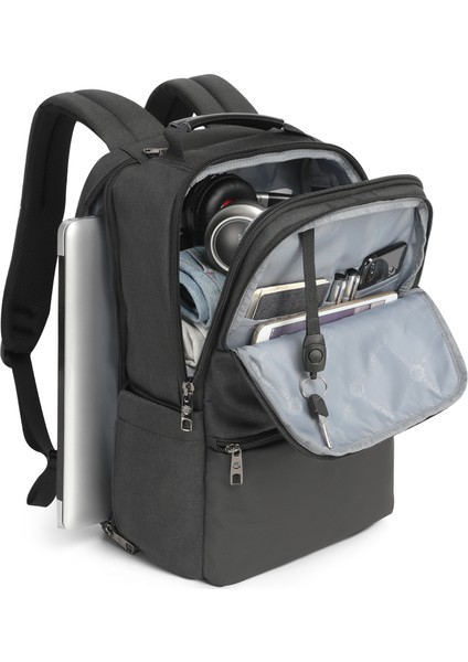 Siyah Tigernu T-B3905 19 Inç Genişletilebilir Basit Sırt Çantası Su Geçirmez USB Rfid Bagpack Mochila Laptop Sırt Çantası Erkekler Için (Yurt Dışından) fırsatları