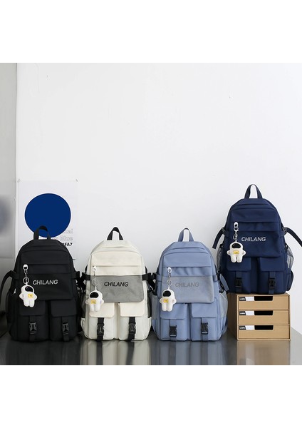 Beyaz Clbdpopular Özel Logo Naylon Erkek Çantası Su Geçirmez Seyahat Büyük Kapasiteli Bilgisayar Sırt Çantası Siyah Erkek Çantası (Yurt Dışından) fırsatları