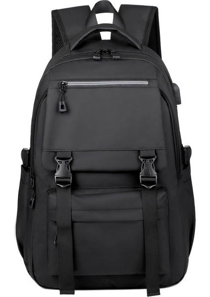 Siyah Trendy Günlük Sırt Çantası Hafif ve Kullanışlı Çok Renkli Isteğe Bağlı Su Geçirmez Karanlıkta Parlayan Erkek Sırt Çantası Rahat (Yurt Dışından)