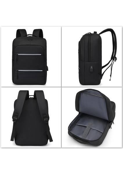 Gri 15.6 Inç Dizüstü Sırt Çantaları Çanta Su Geçirmez Seyahat Çantaları Erkekler Için Anti Hırsızlık Sırt Çantası USB Bağlantı Noktası ile (Yurt Dışından) indirimleri
