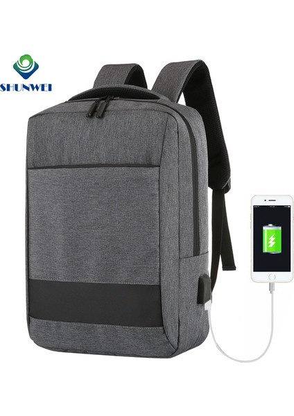 Siyah Fabrika Doğrudan Tedarik Özelleştirilmiş Su Geçirmez Rahat Sırt Çantası USB ile Erkek Dizüstü Sırt Çantası USB Şarj Portu ile (Yurt Dışından) fiyatları