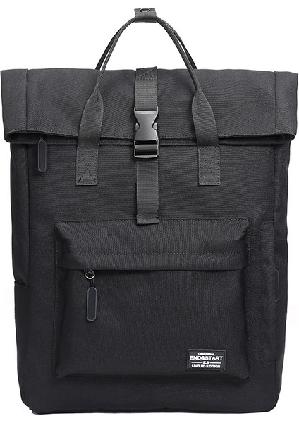 Siyah Büyük Kapasiteli Seyahat Sırt Çantası Erkek Sırt Çantası Bilgisayar Çantası Kolej Tarzı Orta Öğrenci Okul Çantası (Yurt Dışından)