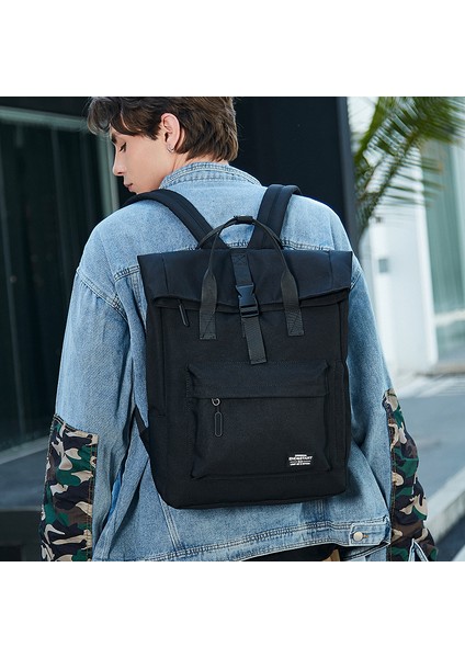Siyah Büyük Kapasiteli Seyahat Sırt Çantası Erkek Sırt Çantası Bilgisayar Çantası Kolej Tarzı Orta Öğrenci Okul Çantası (Yurt Dışından) fiyatları
