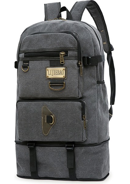 Gri Promosyon Erkek Logosu Koyu Gri Basit Öğrenciler 600D Polyester Ince Genişletilebilir Sırt Çantası Kore Tarzı (Yurt Dışından)