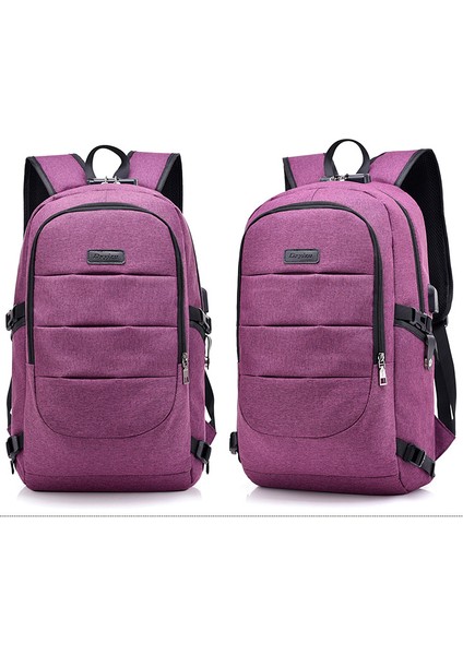 3 Seyahat Laptop Sırt Çantası Suya Dayanıklı Anti-Hırsızlık Çantası USB Şarj Portu ile Bilgisayar Iş Sırt Çantaları Rahat Yürüyüş Sırt Çantası (Yurt Dışından)