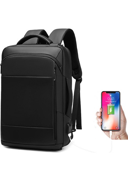 Siyah Fabrika Özelleştirme Omuz Sırt Çantası Erkek Iş Çantası Çapraz Çapraz Olabilir Omuz Çok Fonksiyonlu 15.6 Bilgisayar Çantası (Yurt Dışından) modelleri