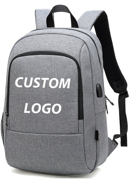 Siyah Moda Özel Logo USB Dizüstü Sırt Çantası Büyük Kapasiteli Seyahat Su Geçirmez Okul Rahat Spor Erkek Sırt Çantası (Yurt Dışından) fiyatları