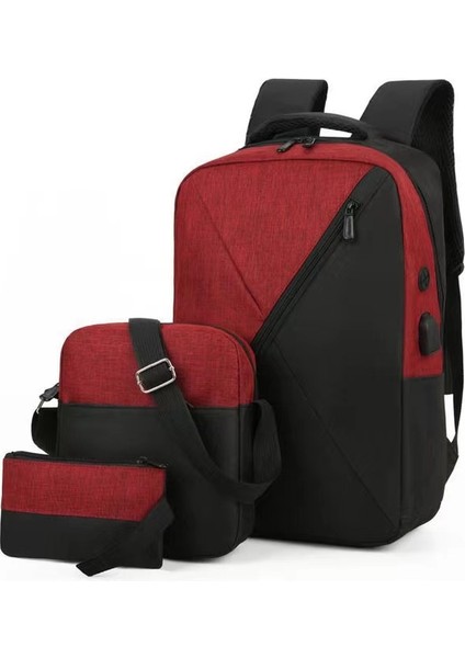 Gri Sıcak Satış Oxford Sırt Çantası USB Şarj Erkekler 3 In 1 Takım Dizüstü Bilgisayar Sırt Çantası Erkekler Için Darbeye Dayanıklı (Yurt Dışından) fiyatları