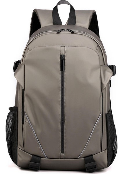 Haki Sırt Çantası Erkekler Iş Seyahat Bilgisayar Sırt Çantası Açık Büyük Kapasiteli Yürüyüş Eğlence Öğrenci Okul Çantası (Yurt Dışından)