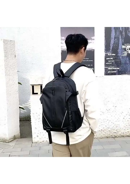 Haki Sırt Çantası Erkekler Iş Seyahat Bilgisayar Sırt Çantası Açık Büyük Kapasiteli Yürüyüş Eğlence Öğrenci Okul Çantası (Yurt Dışından) modelleri