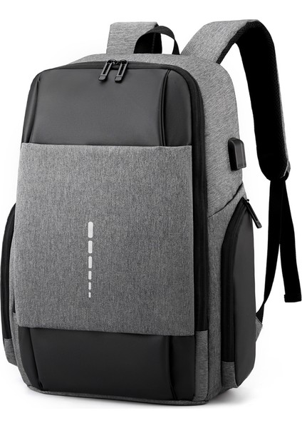 Gri Yeni Günlük Iş Eğlence Sırt Çantası Erkek Su Geçirmez Büyük Kapasiteli Aşınmaya Dayanıklı Hafif Bilgisayar Çantası (Yurt Dışından) fiyatları