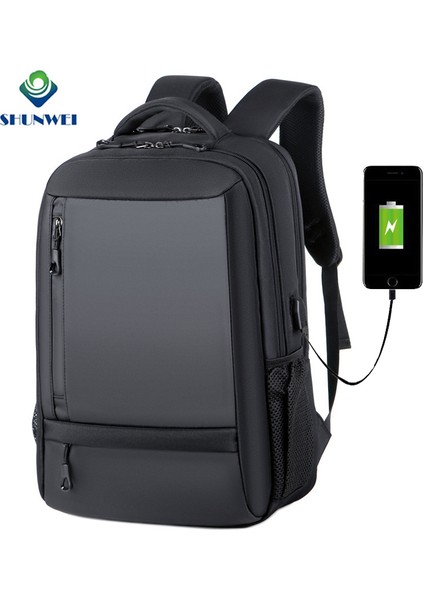 Siyah Fabrika Doğrudan Tedarik Özelleştirilmiş Su Itici Iş Rahat Dizüstü Sırt Çantası Erkek Sırt Çantası USB Şarj Cihazı ile (Yurt Dışından) fiyatları