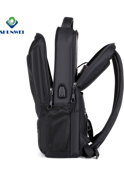 Siyah Fabrika Doğrudan Tedarik Özelleştirilmiş Su Itici Iş Rahat Dizüstü Sırt Çantası Erkek Sırt Çantası USB Şarj Cihazı ile (Yurt Dışından) fırsatları