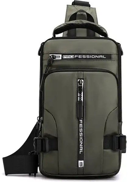 5 Yeni Erkek Göğüs Çantası Trend Çok Fonksiyonlu Sırt Çantası Erkek Rahat Çapraz Vücut Çanta Taşınabilir Erkek Tek Omuz Sırt Çantası (Yurt Dışından)