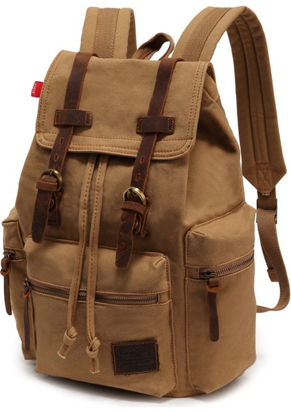 4 Öğrenci Sırt Çantası Retro Erkek ve Kadın Kanvas Sırt Çantası 15,6 Inç Büyük Kapasiteli Bilgisayar Çantası Barındırabilir (Yurt Dışından) fiyatları