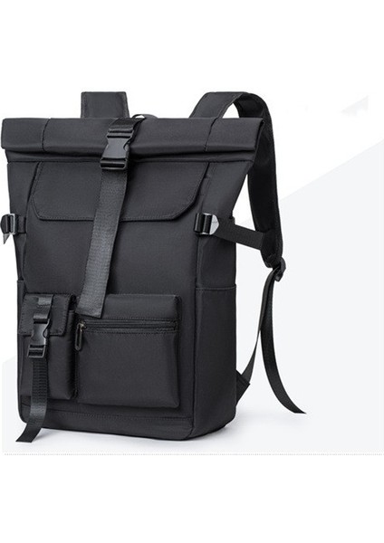 Siyah Kore Moda Eğlence Su Geçirmez Kontrast Renk Seyahat Oxford Kumaş Erkek Sırt Çantası Laptop Çantası Açık (Yurt Dışından)