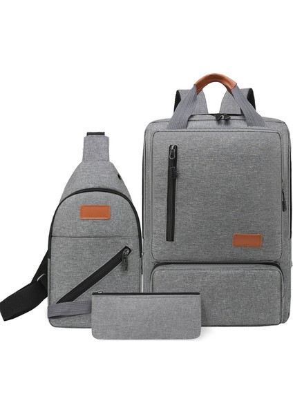 1 Erkek Çantası Rahat Çok Fonksiyonlu Sırt Çantaları Erkek Okul Çantaları 3 Adet Göğüs Çantası ve Çanta Okul ve Açık Hava Sporları Için (Yurt Dışından)