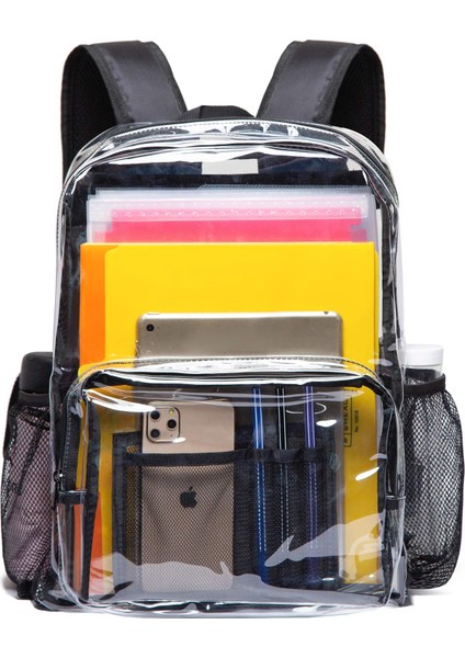 Gri Özel Dizüstü Sırt Çantaları Klasik Pvc Şeffaf Sırt Çantası Koleji Okul Şeffaf Sırt Çantası (Yurt Dışından) indirimleri
