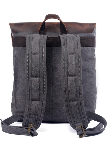 Khaki 38*16*28CM Açık Su Geçirmez Balmumu Tuval Sırt Çantası Retro Eğlence Tuval Erkek Çantası Sırt Çantası (Yurt Dışından) fırsatları