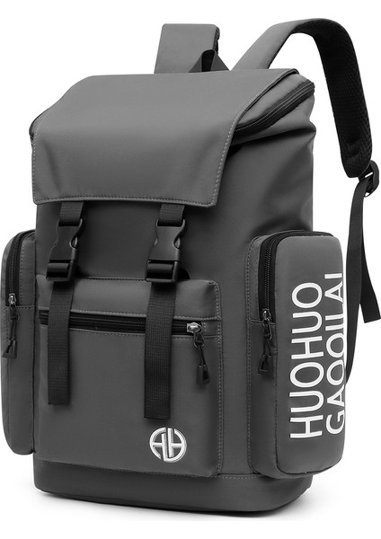 Koyu Gri Seyahat Sırt Çantası Iş Eğlence Büyük Kapasiteli Açık Seyahat Çantaları Su Geçirmez Duffle Erkek Sırt Çantası (Yurt Dışından)