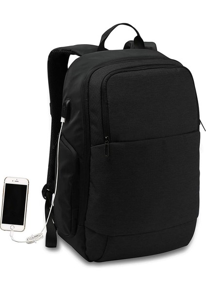 Derin Mavi Erkek Seyahat Sırt Çantası Su Geçirmez Sırt Çantası Mochila USB Şarj Cihazı Sırt Çantası Laptop Çantası 15.6 Inç (Yurt Dışından) fiyatları